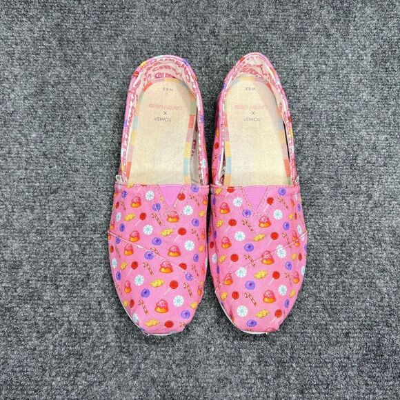 Toms Alpargata Candy Land Shoes Women's 8.5 Pink Slip On Comfort Loafer Sneakers - Picture 3 of 11